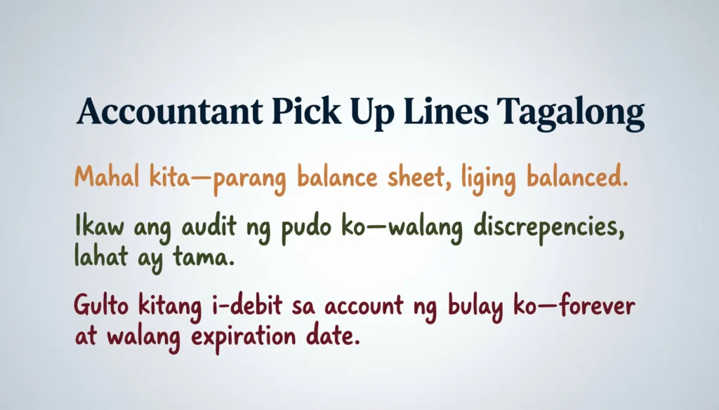 Accountant Pick Up Lines Tagalog
