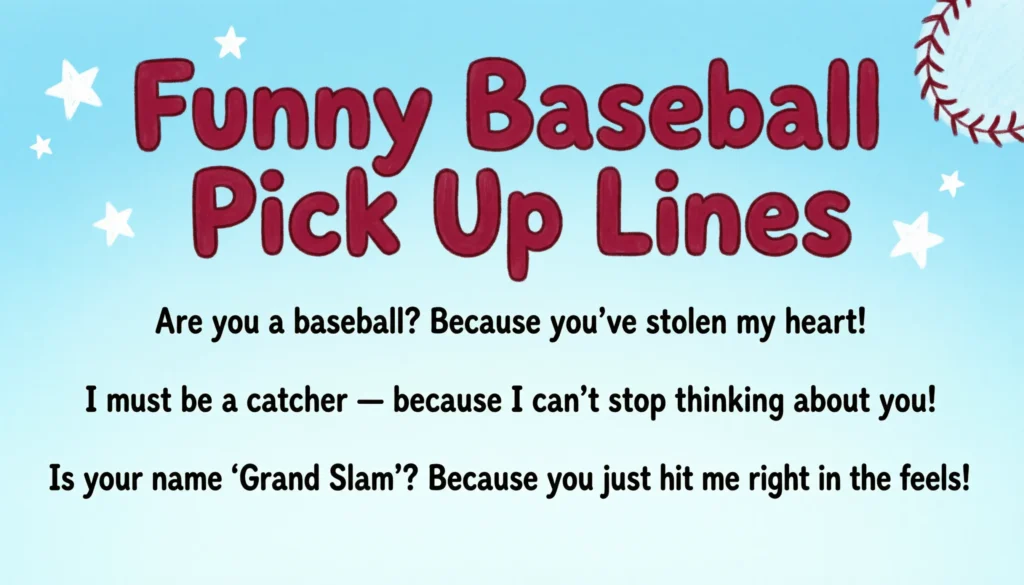Funny Baseball Pick Up Lines