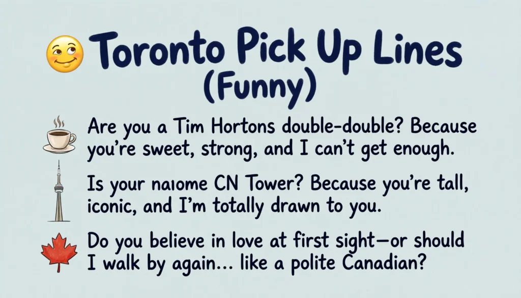 Toronto Pick Up Lines (Funny)