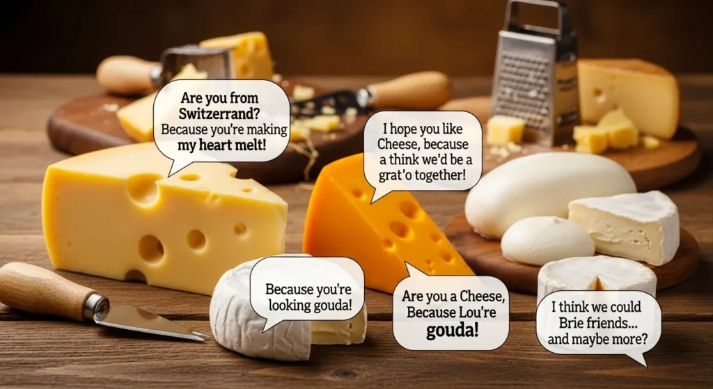 🧀 Cheese Pun Pick Up Lines