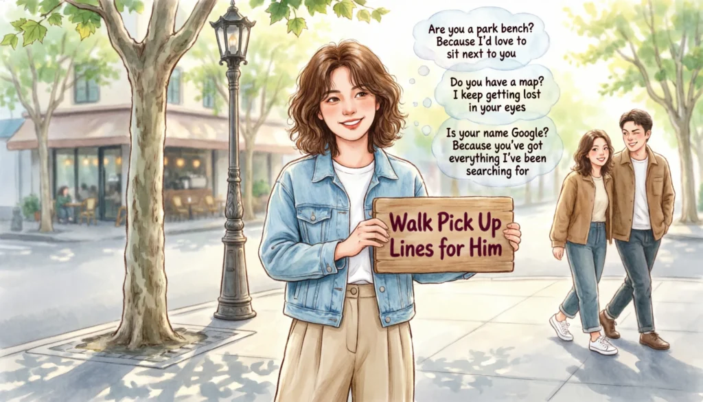 Walk Pick Up Lines for Him