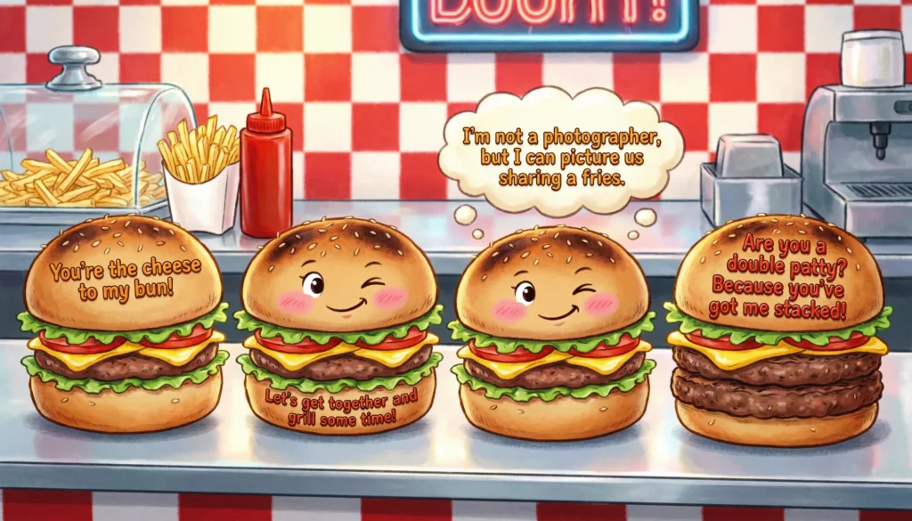 Funny Burger Pickup Lines
