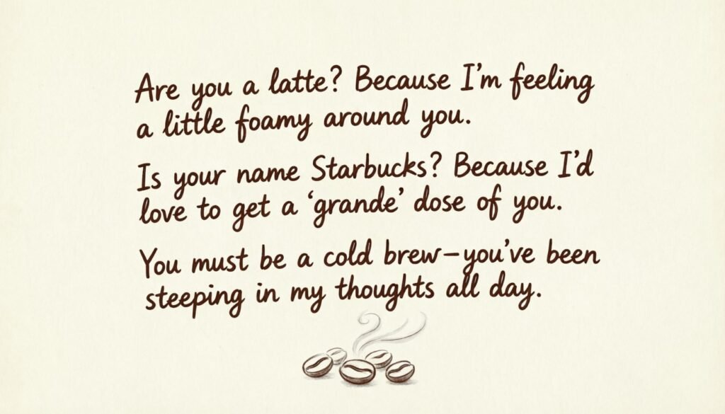 Funny Starbucks Pickup Lines