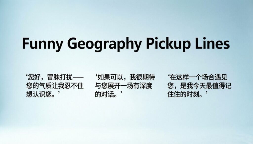 funny geography pickup lines