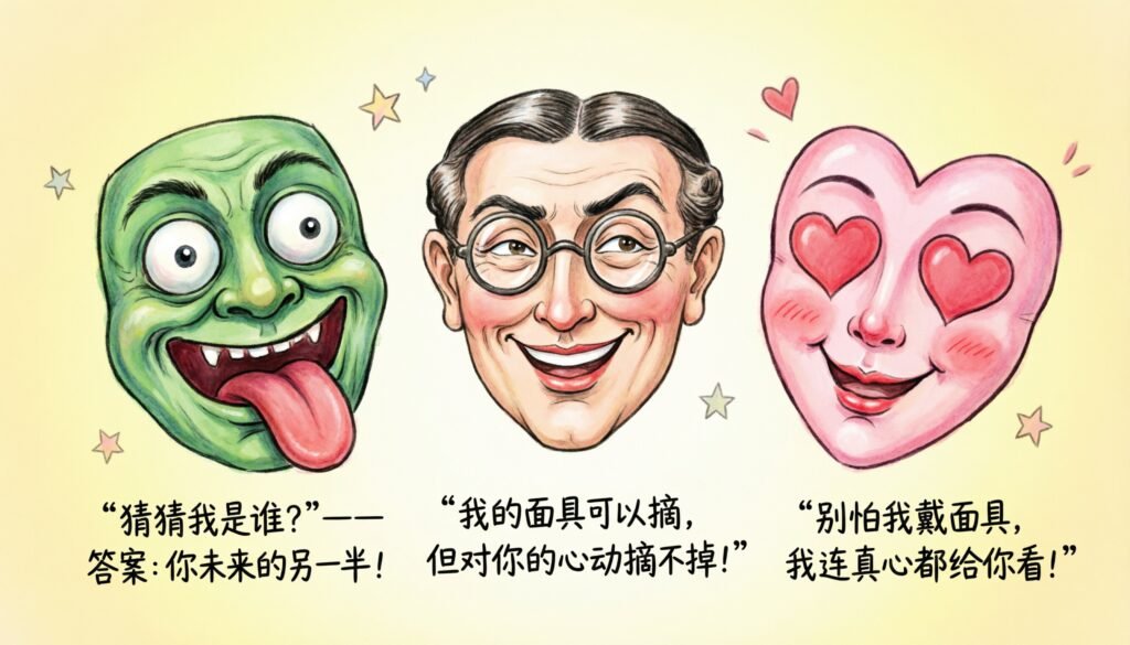 funny mask pickup lines