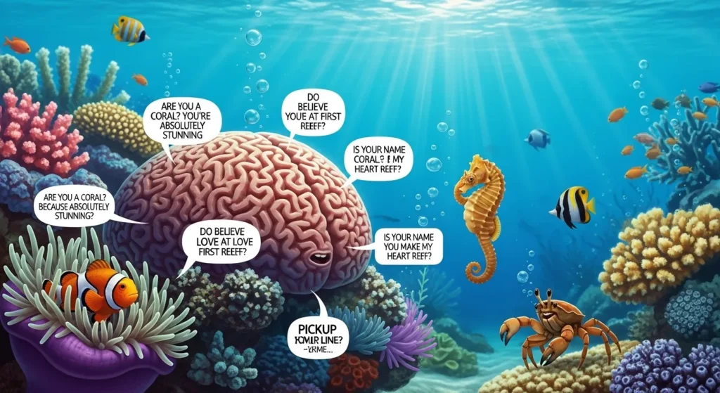 Funny Coral Pickup Lines