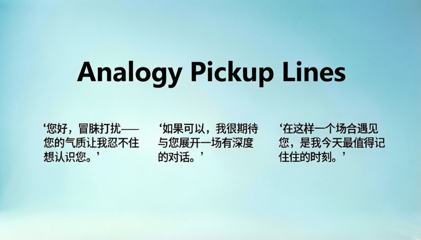 Analogy Pickup Lines