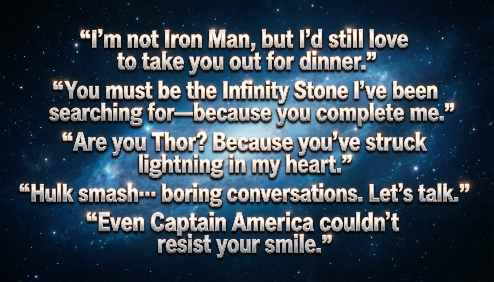avengers pickup lines