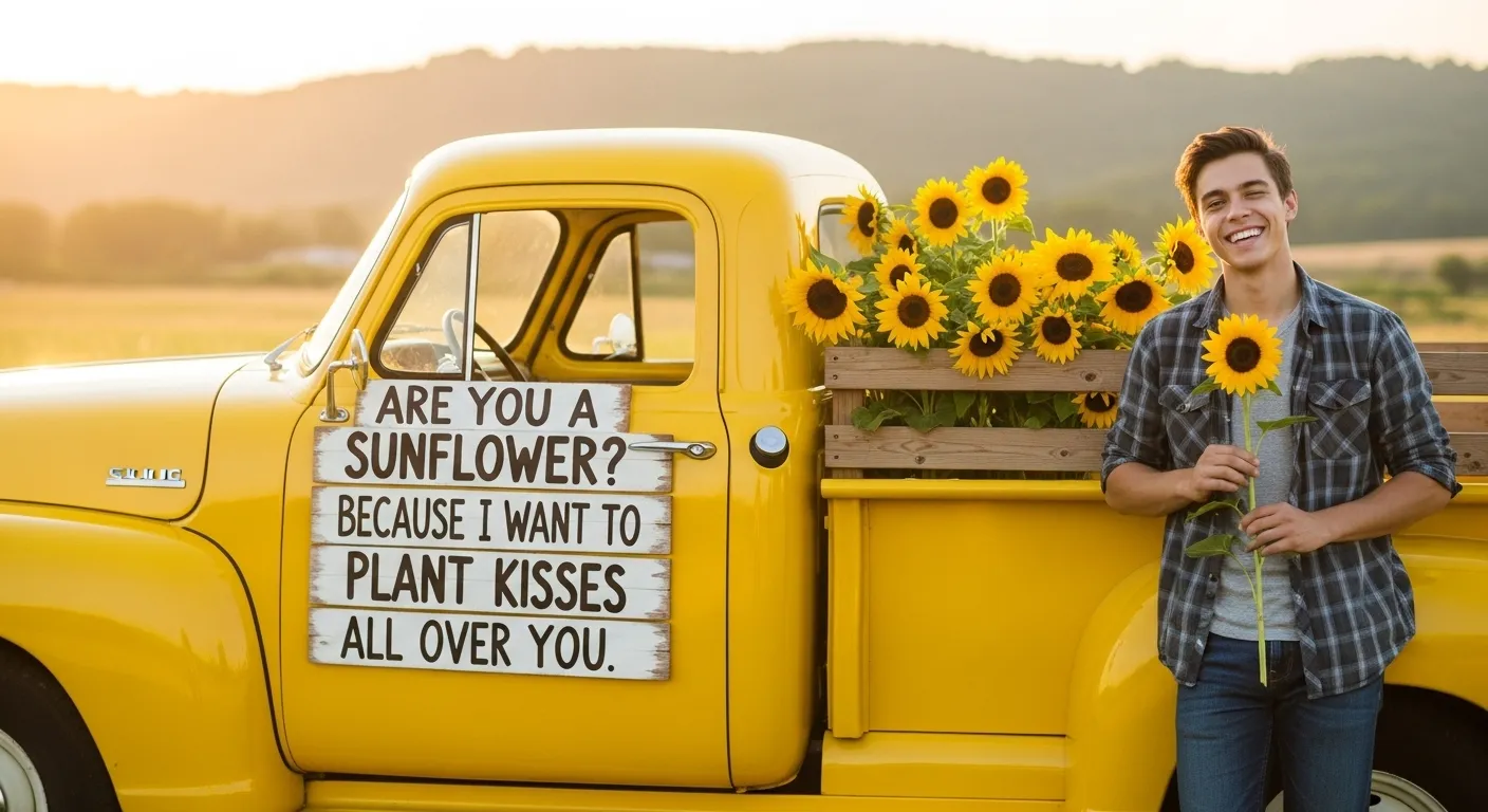 Sunflower Pickup Lines