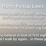 Pants Pickup Lines